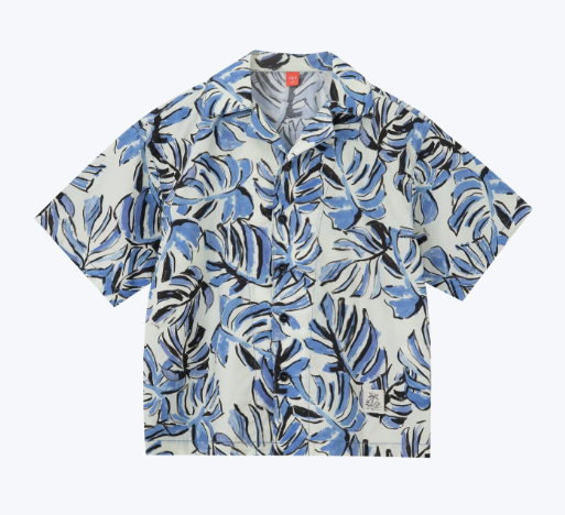 Kids Short Sleeve Vacay Shirt - Navy Floral
