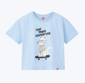 "Tiny Paws Adventure" Tee - Baby Blue