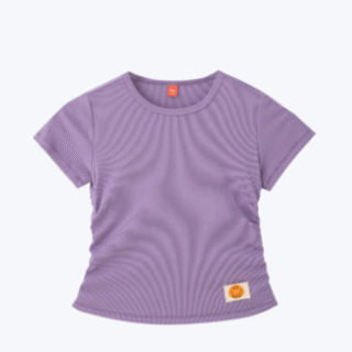 Side Elasticated Kids Tee - Lavender