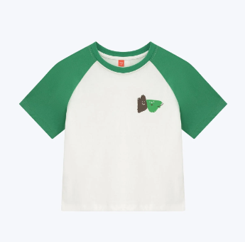 Splash Twins Raglan Kids Tee - Hunter Green