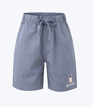 "Stay Pawsitive" Shorts - Baby Blue