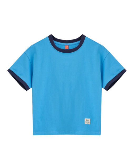 Kids Tee With Vacy Label - Sky Blue