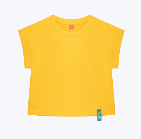 Turned Up Cuff Tee - Yellow